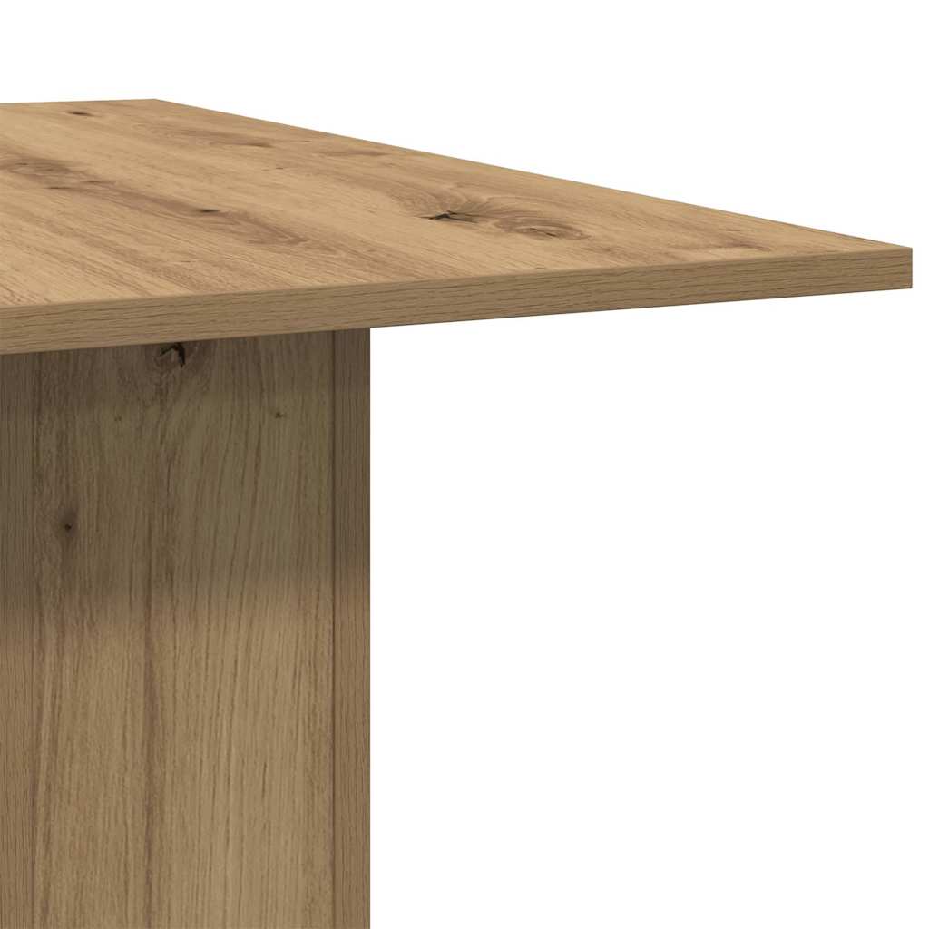 kézműves tölgy színű szerelt fa étkezőasztal 180x90x76 cm