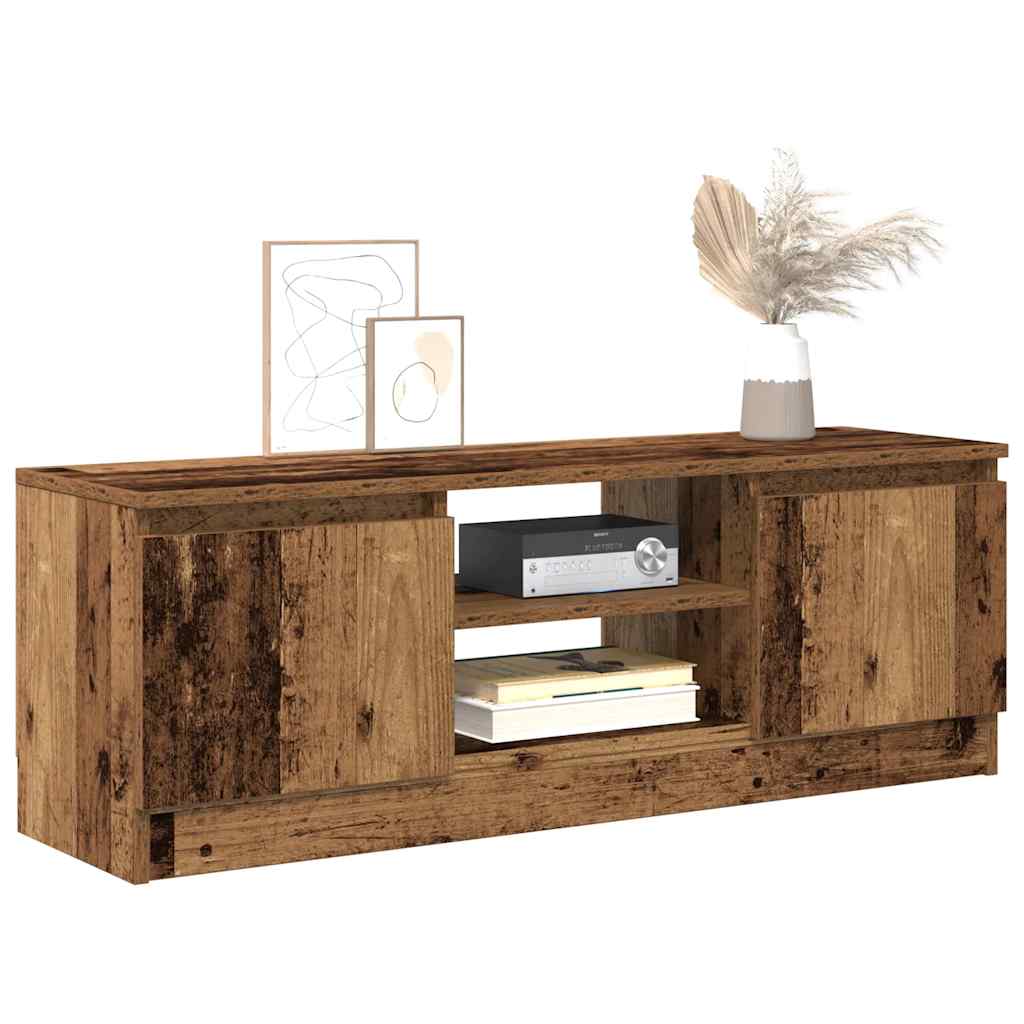 antik fa színű szerelt fa TV-szekrény 102x30x36 cm