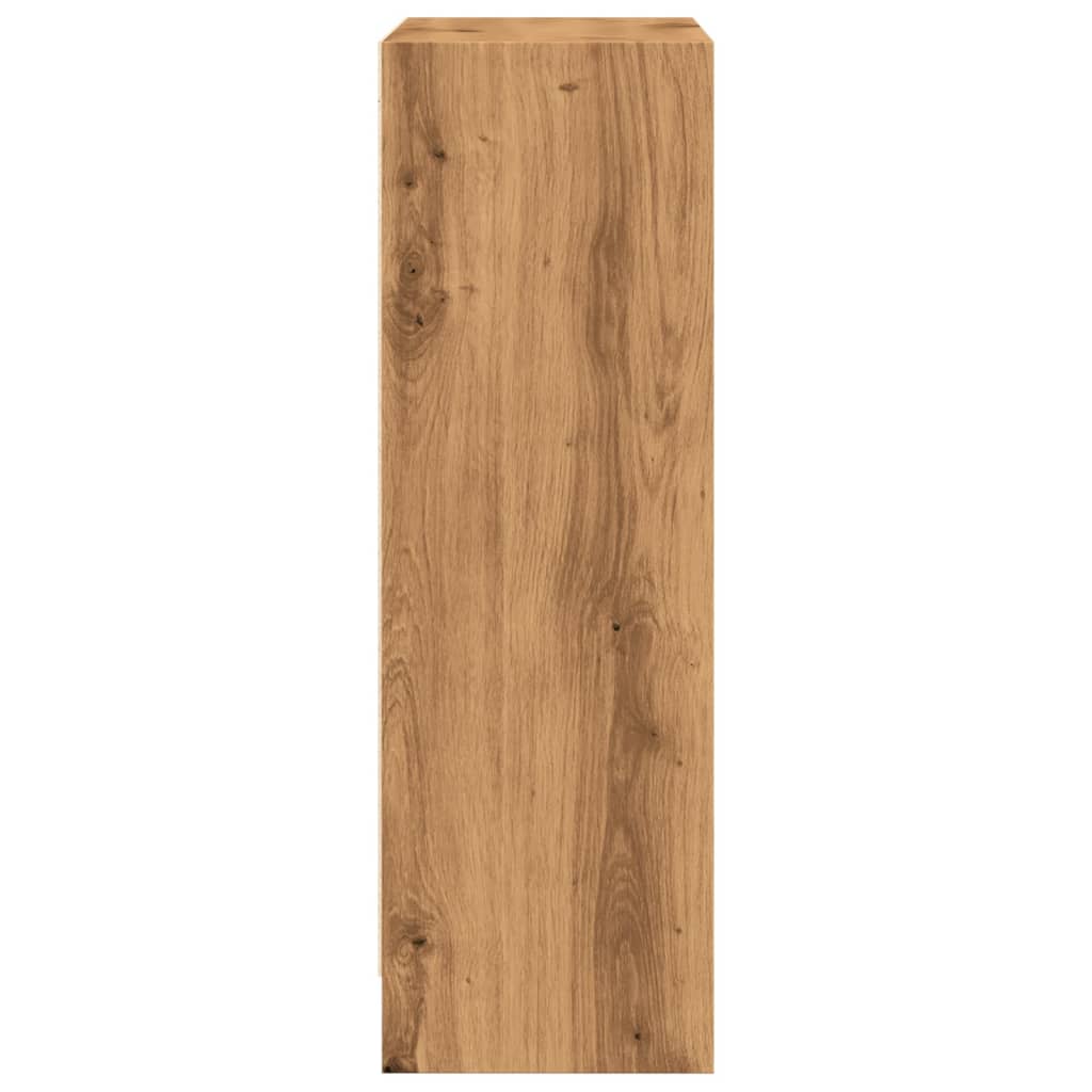 kézműves tölgy szerelt fa könyvespolc 60 x 24 x 76 cm