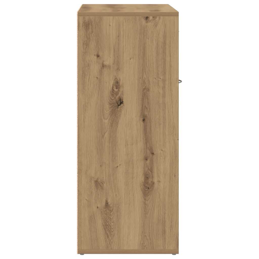 kézműves tölgy színű szerelt fa cipősszekrény 60 x 35 x 84 cm