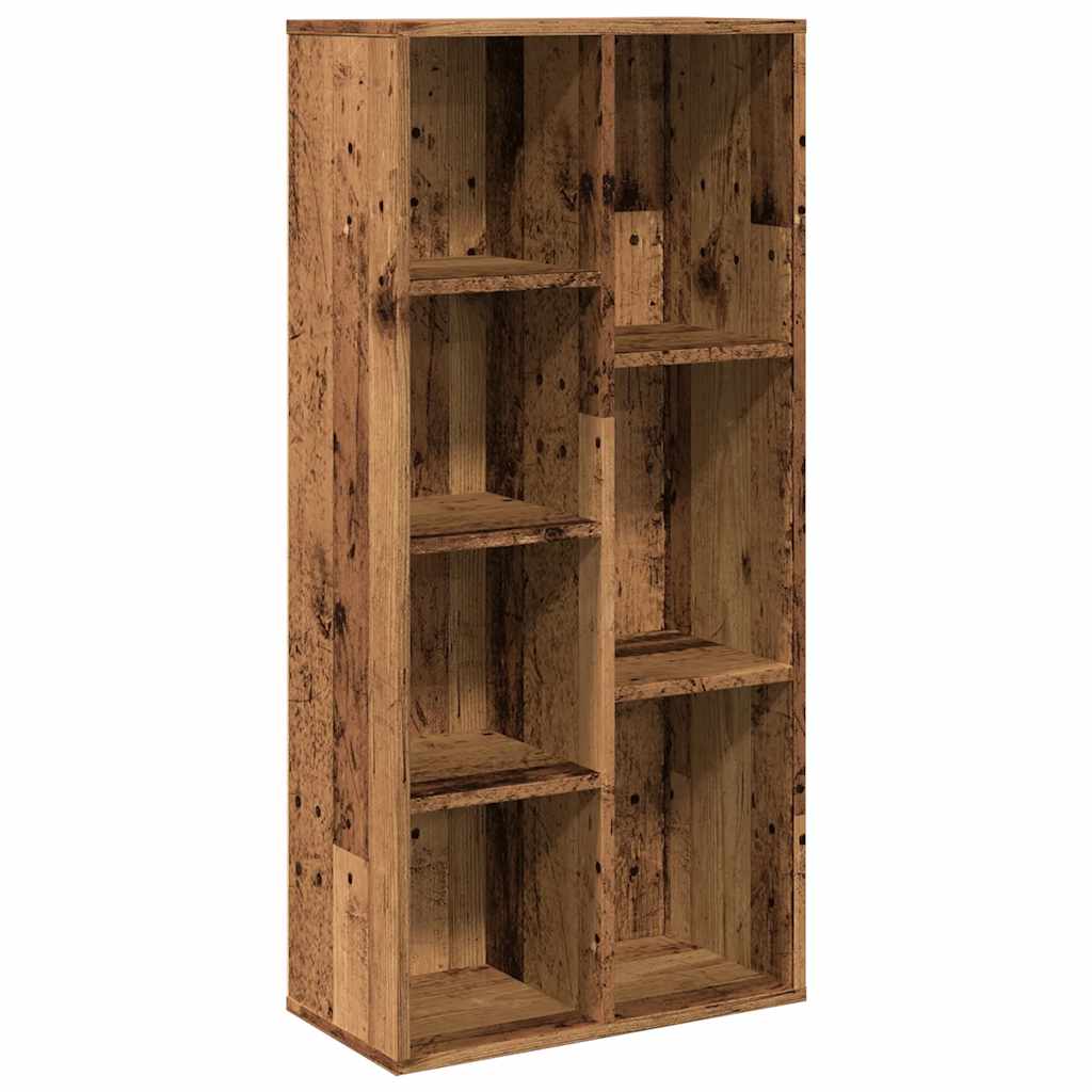 antik fa színű könyvszekrény 50 x 25 x 104 cm