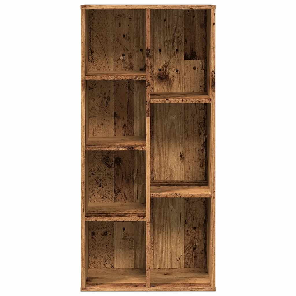 antik fa színű könyvszekrény 50 x 25 x 104 cm