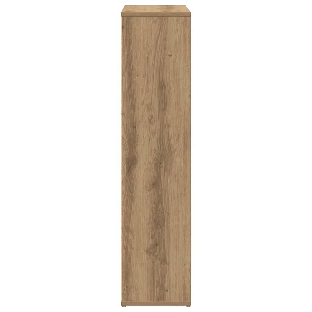 kézműves tölgy színű könyvszekrény 50 x 25 x 104 cm