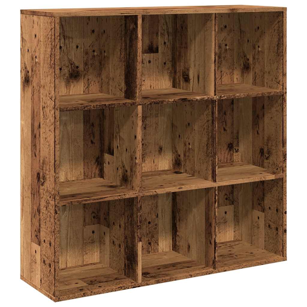 antik fa színű könyvszekrény 98 x 29 x 97,5 cm