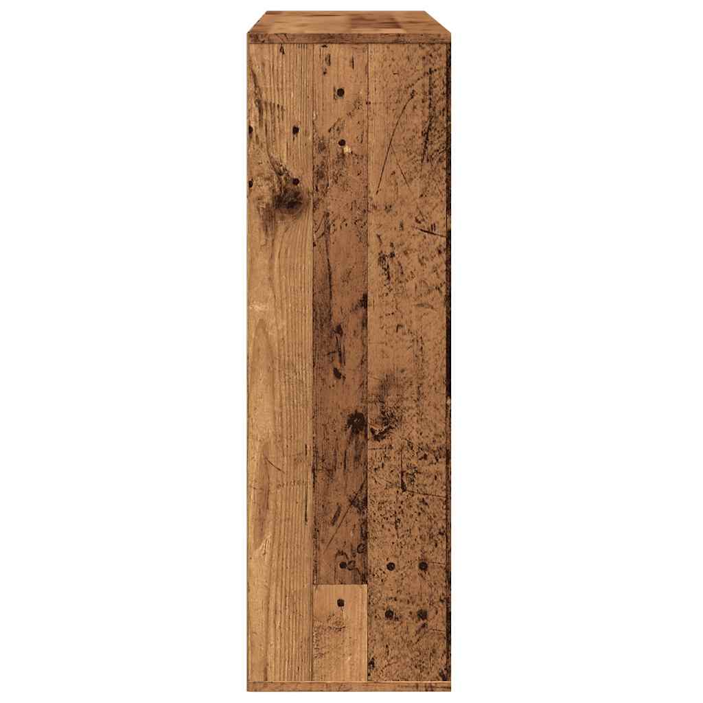 antik fa színű könyvszekrény 98 x 29 x 97,5 cm