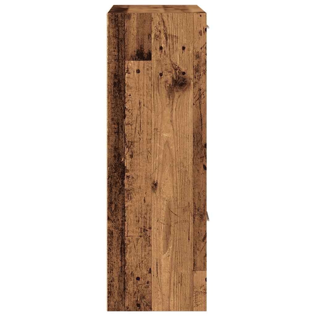 antik fa színű szerelt fa könyvespolc 60,5 x 30 x 90 cm