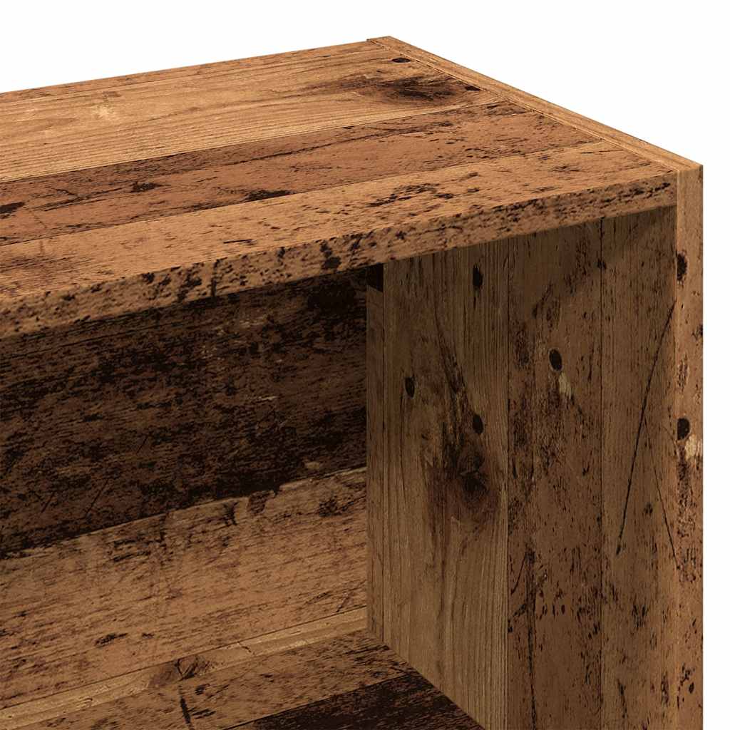 antik fa színű szerelt fa könyvespolc 60,5 x 30 x 90 cm