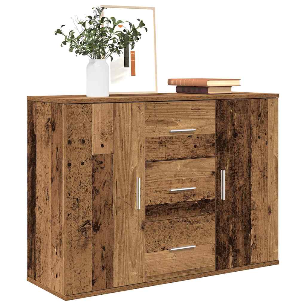 antik fa színű szerelt fa tálalószekrény 90x29,5x65 cm