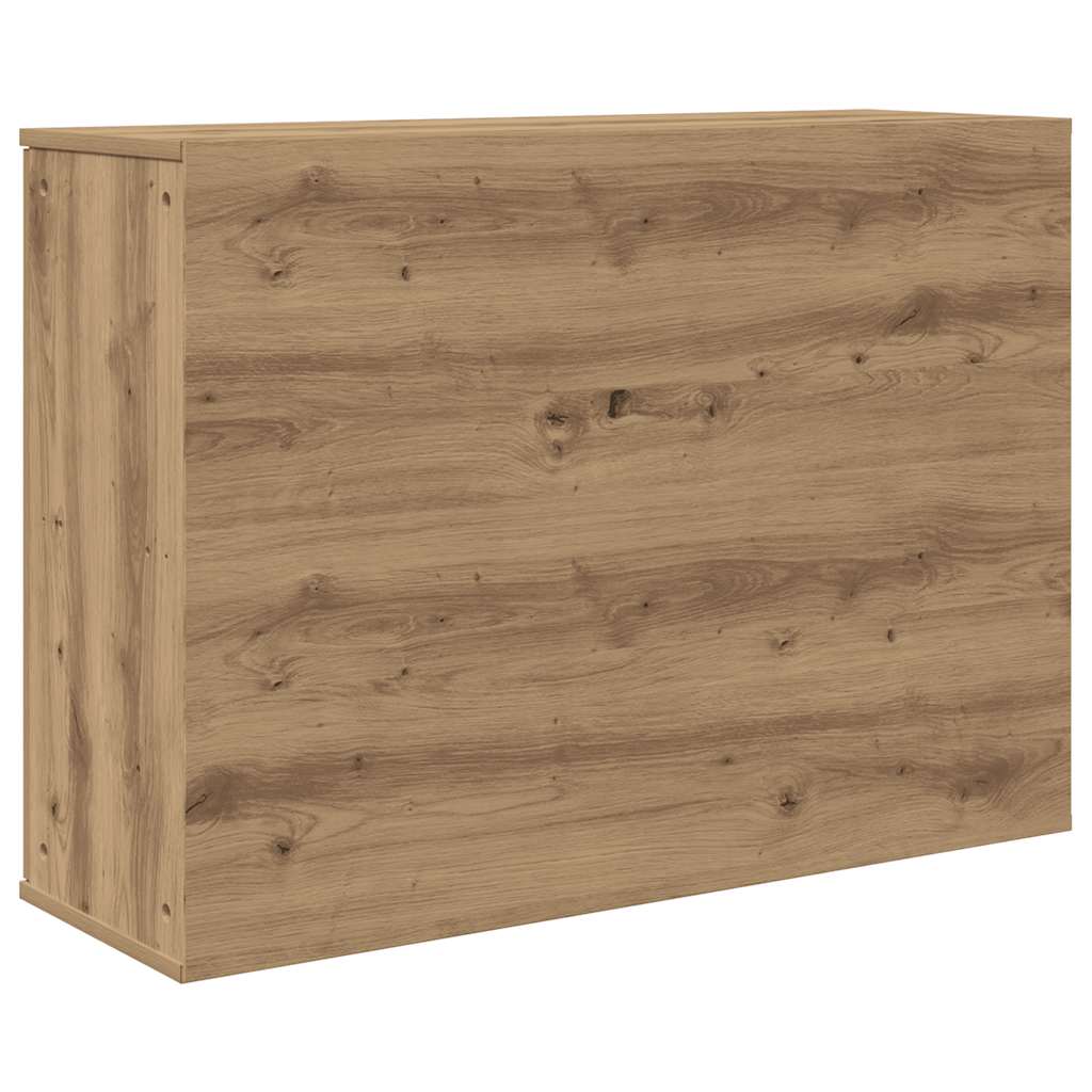 kézműves tölgy színű szerelt fa tálalószekrény 90x29,5x65 cm