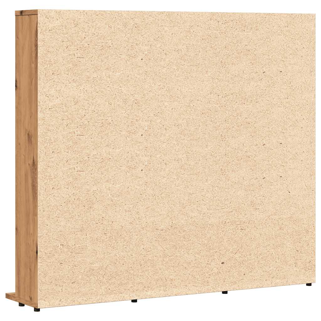 kézműves tölgy színű szerelt fa CD-szekrény 100 x 23 x 89,5 cm