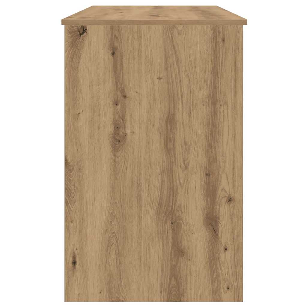 kézműves tölgy színű szerelt fa íróasztal 100 x 50 x 76 cm