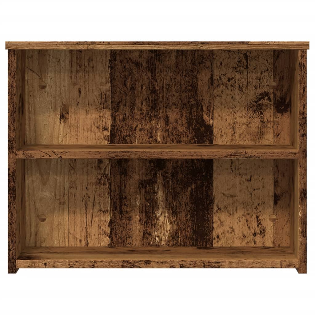 antik fa színű szerelt fa dohányzóasztal 102 x 55 x 42 cm
