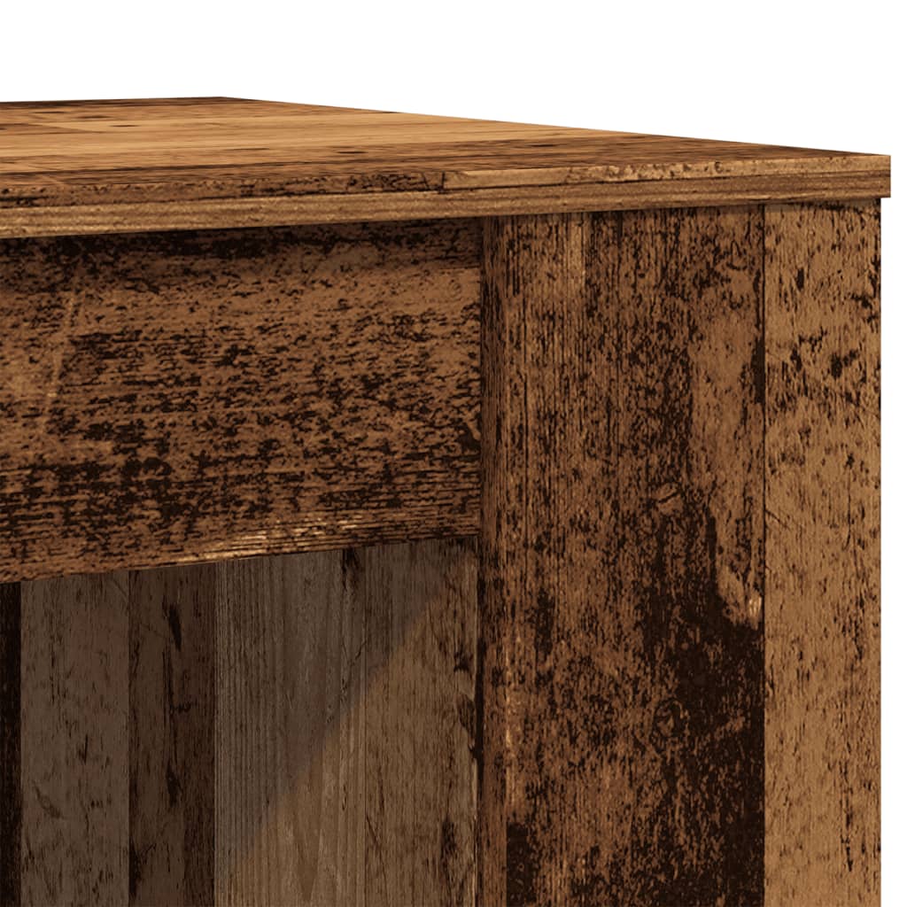 antik fa színű szerelt fa dohányzóasztal 102 x 55 x 42 cm
