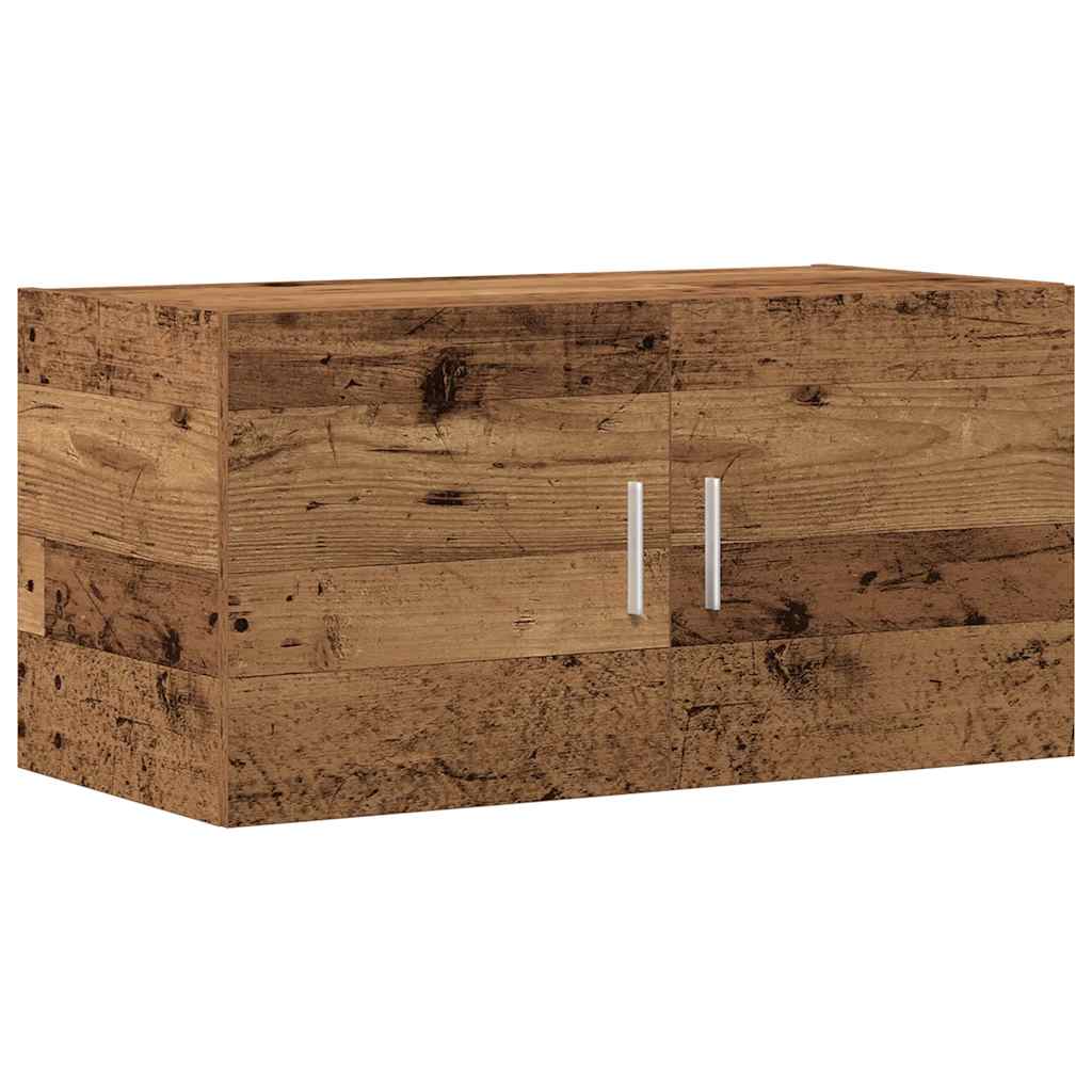 antik fa színű szerelt fa faliszekrény 80x39x40 cm