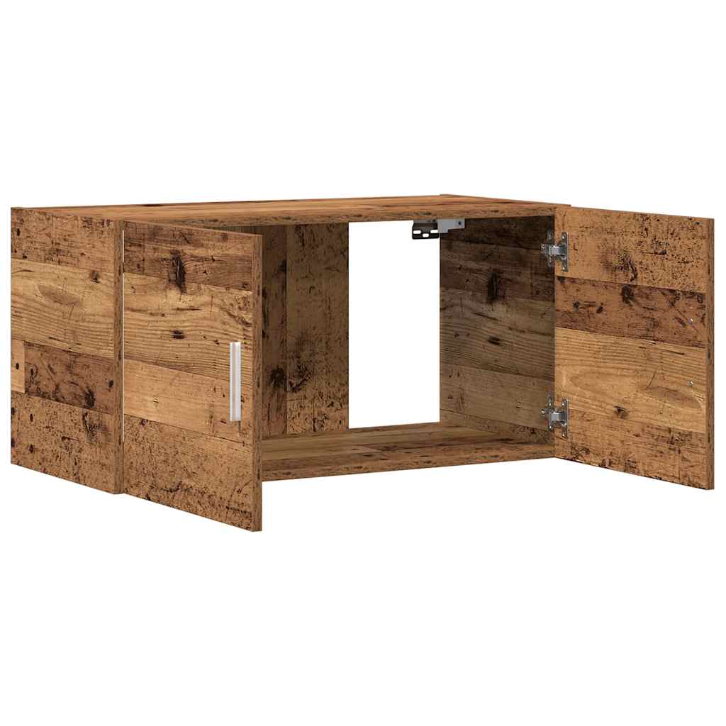 antik fa színű szerelt fa faliszekrény 80x39x40 cm