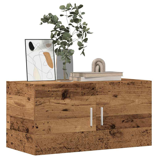 antik fa színű szerelt fa faliszekrény 80x39x40 cm