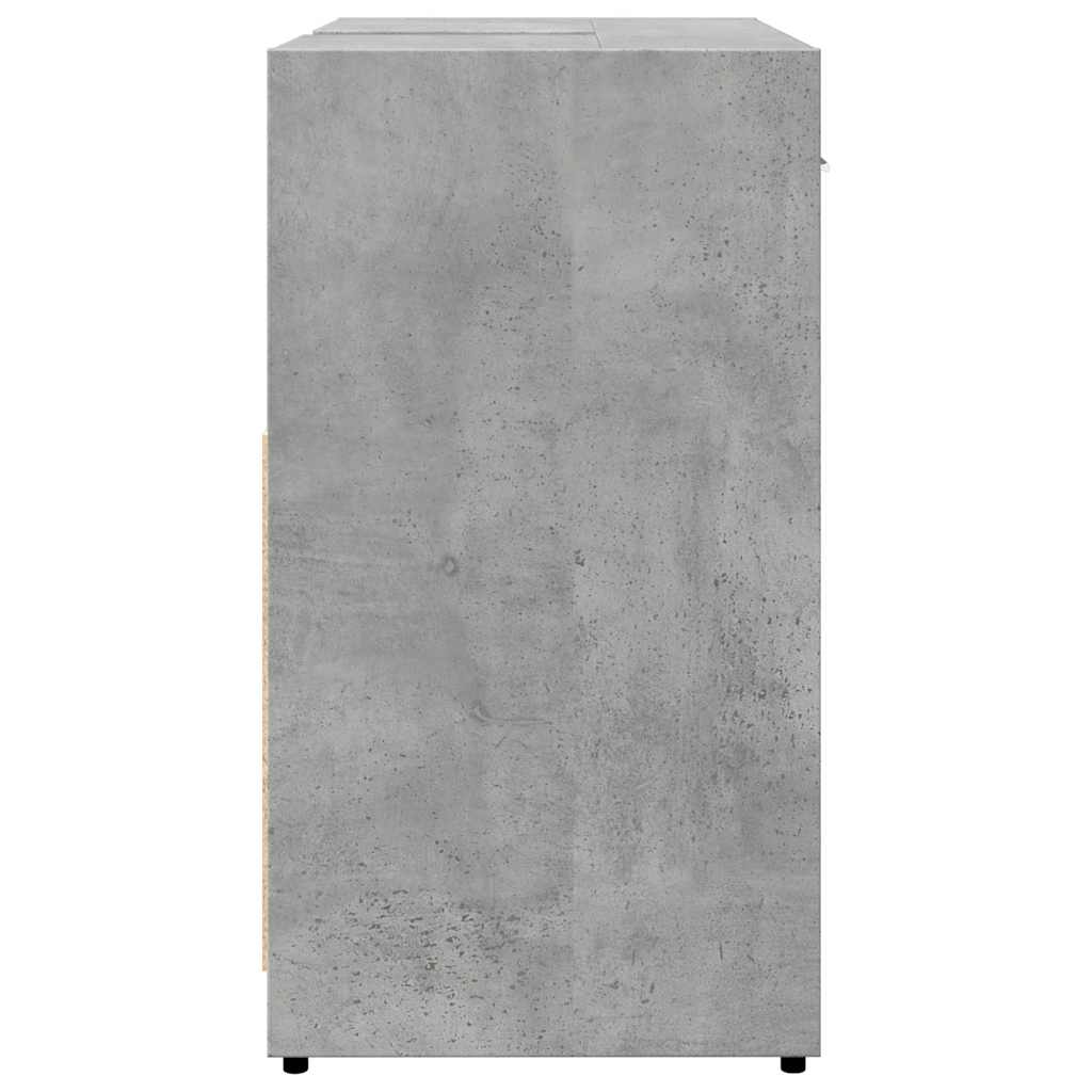 Fürdőszoba mosdószekrény beton szürke 60x33x60 cm Gépelt fa