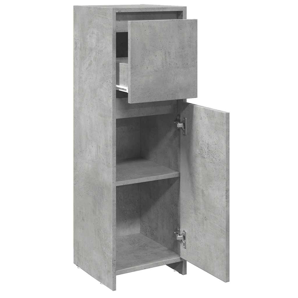 betonszürke forgácslap fürdőszobaszekrény 30 x 30 x 95 cm