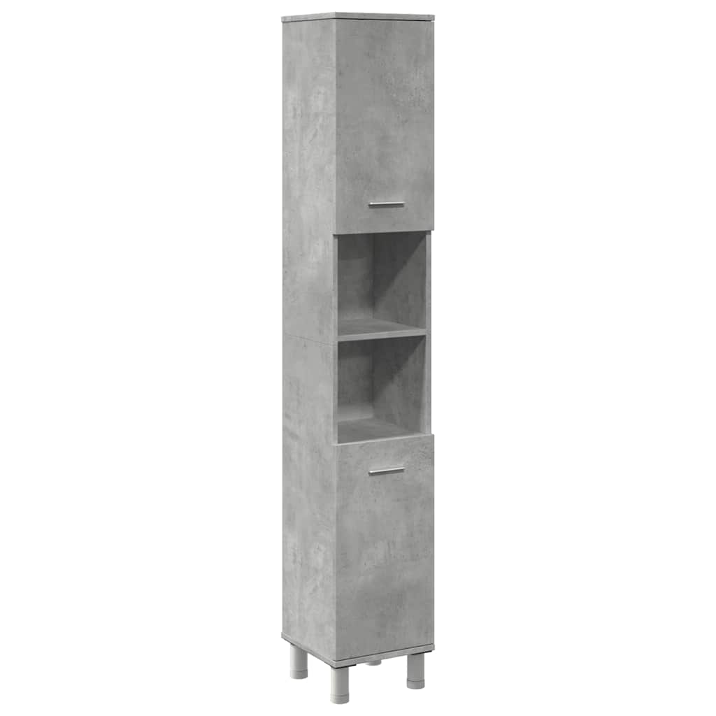 betonszürke forgácslap fürdőszobaszekrény 30 x 30 x 179 cm