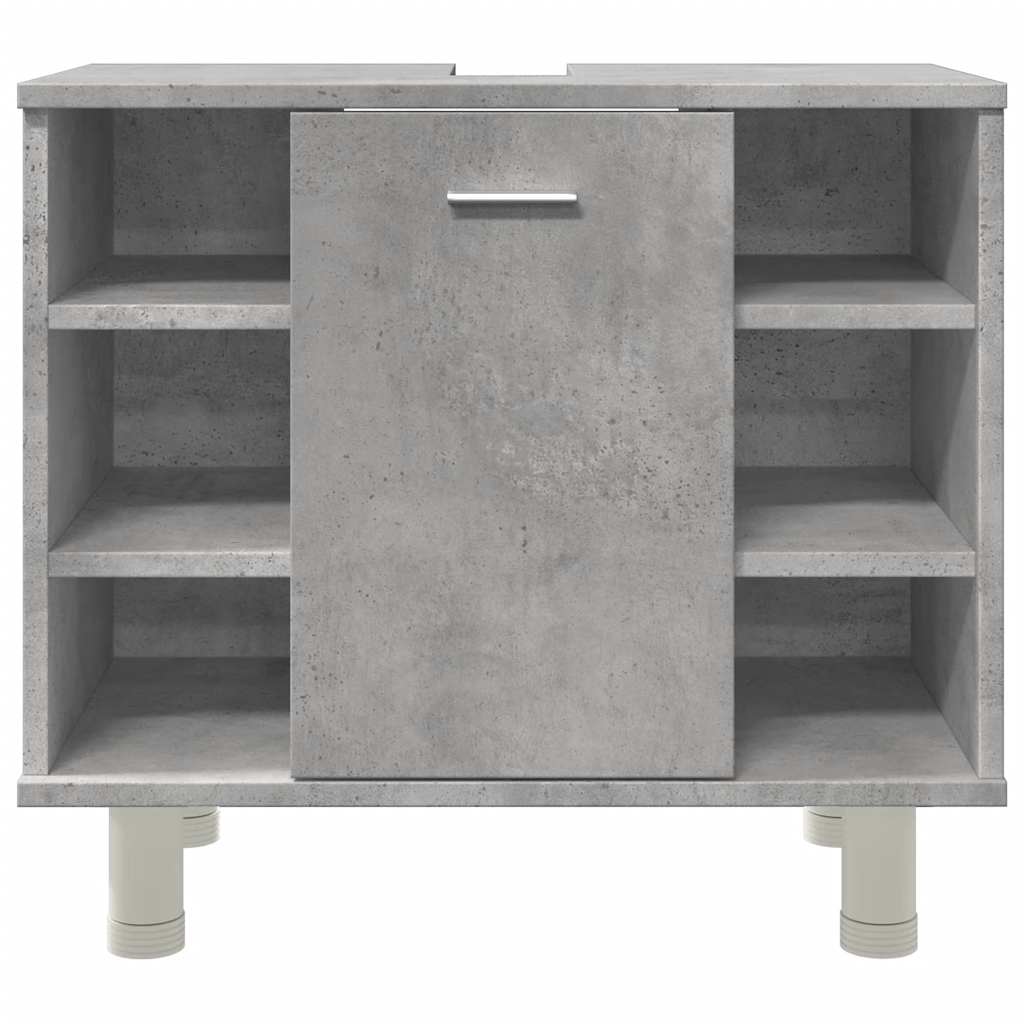 betonszürke szerelt fa fürdőszobaszekrény 60 x 32 x 53,5 cm