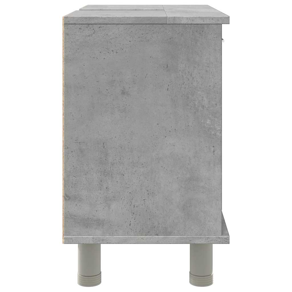 betonszürke szerelt fa fürdőszobaszekrény 60 x 32 x 53,5 cm