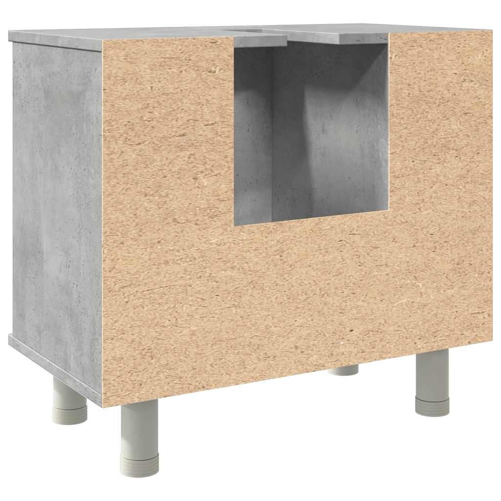betonszürke szerelt fa fürdőszobaszekrény 60 x 32 x 53,5 cm