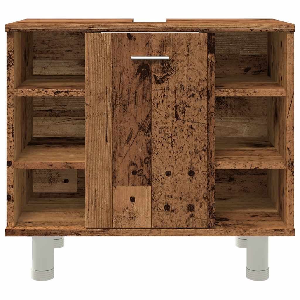 Fürdőszoba szekrény régi fa 60x32x53,5 cm műszaki fa
