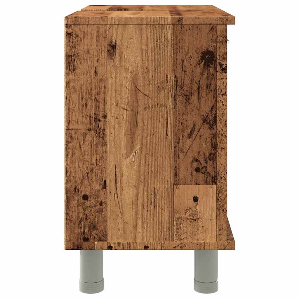 Fürdőszoba szekrény régi fa 60x32x53,5 cm műszaki fa