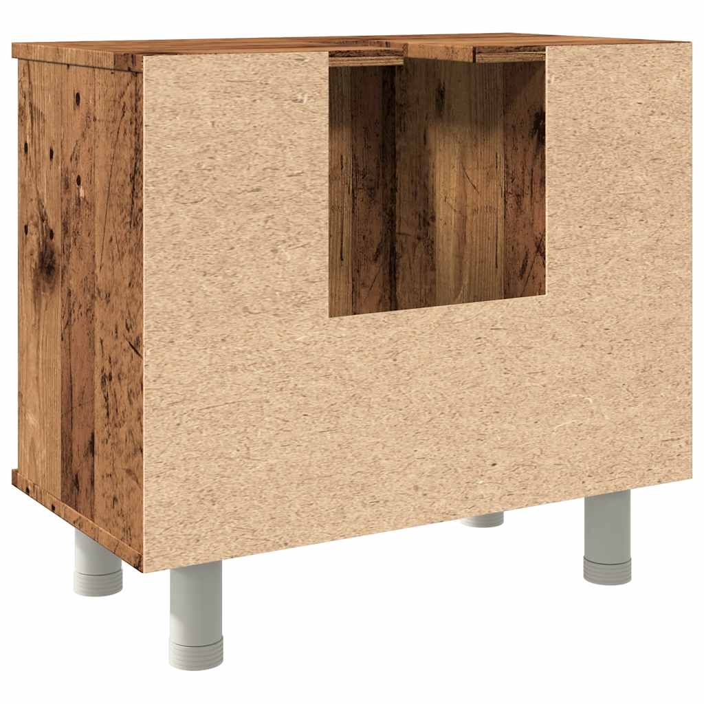 Fürdőszoba szekrény régi fa 60x32x53,5 cm műszaki fa