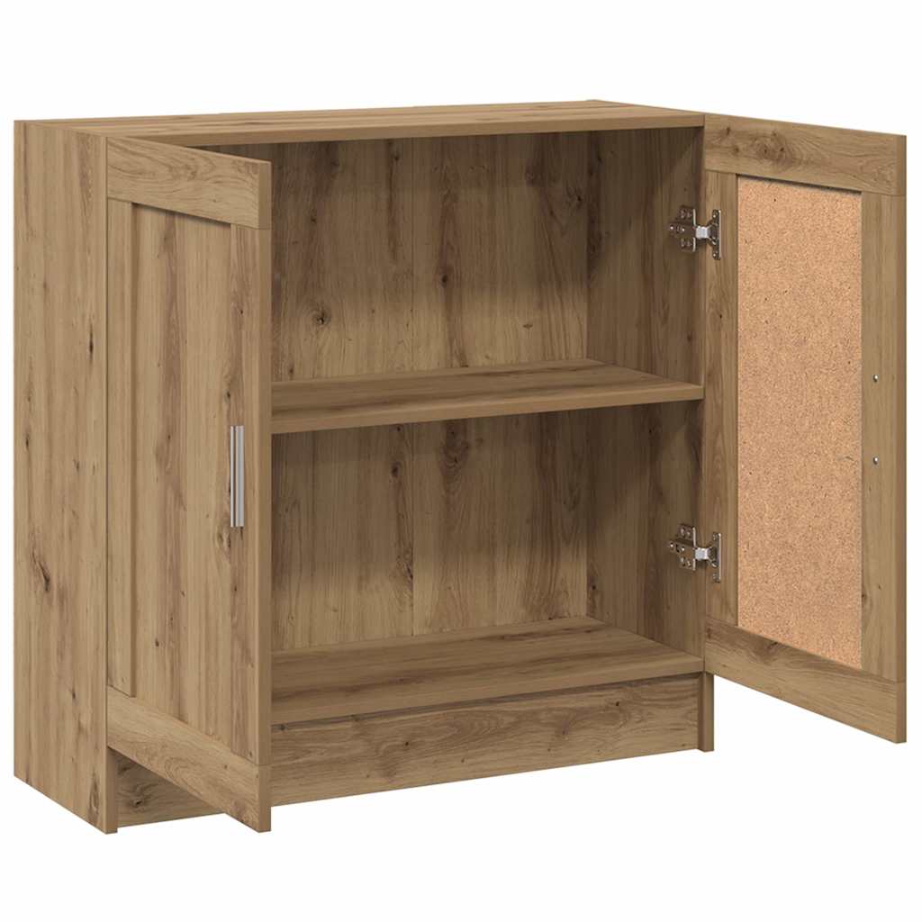 kézműves tölgy színű szerelt fa könyvszekrény 82,5x30,5x80 cm