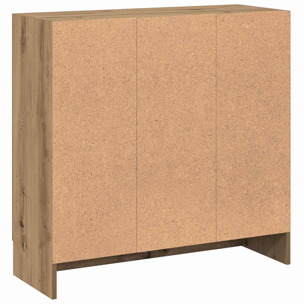 kézműves tölgy színű szerelt fa könyvszekrény 82,5x30,5x80 cm