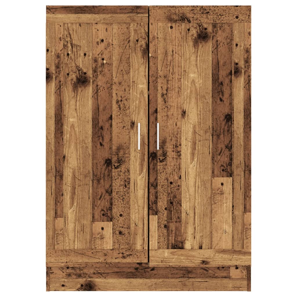 antik fa színű szerelt fa könyvszekrény 82,5 x 30,5 x 115 cm
