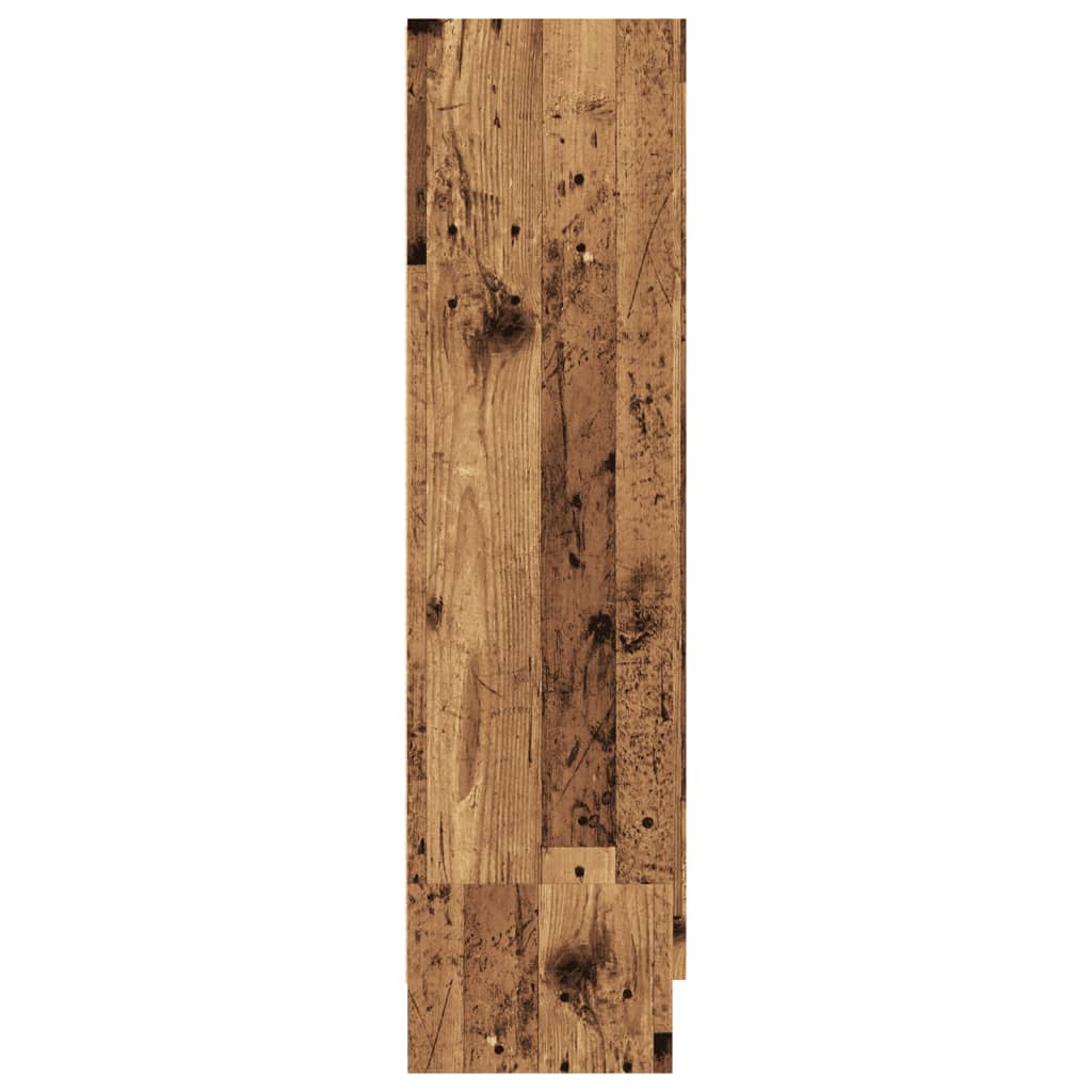 antik fa színű szerelt fa könyvszekrény 82,5 x 30,5 x 115 cm