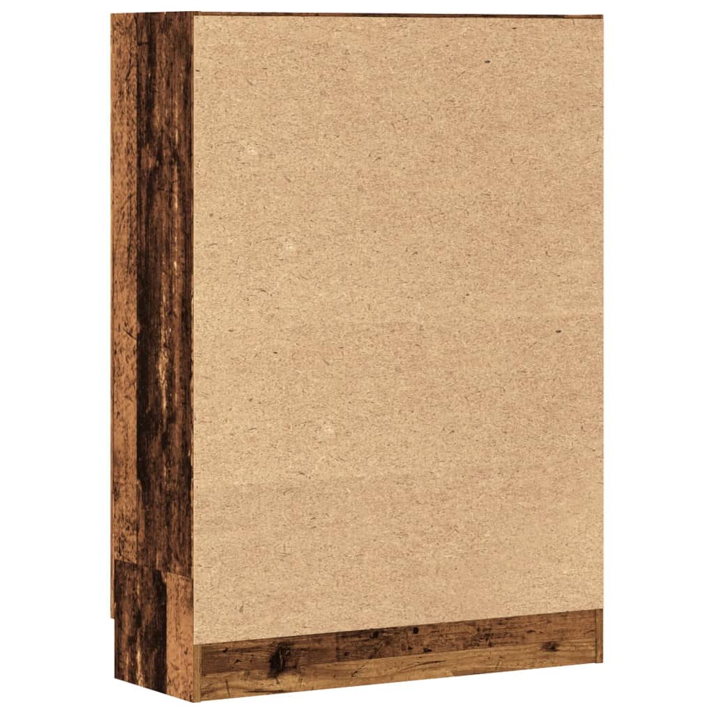 antik fa színű szerelt fa könyvszekrény 82,5 x 30,5 x 115 cm