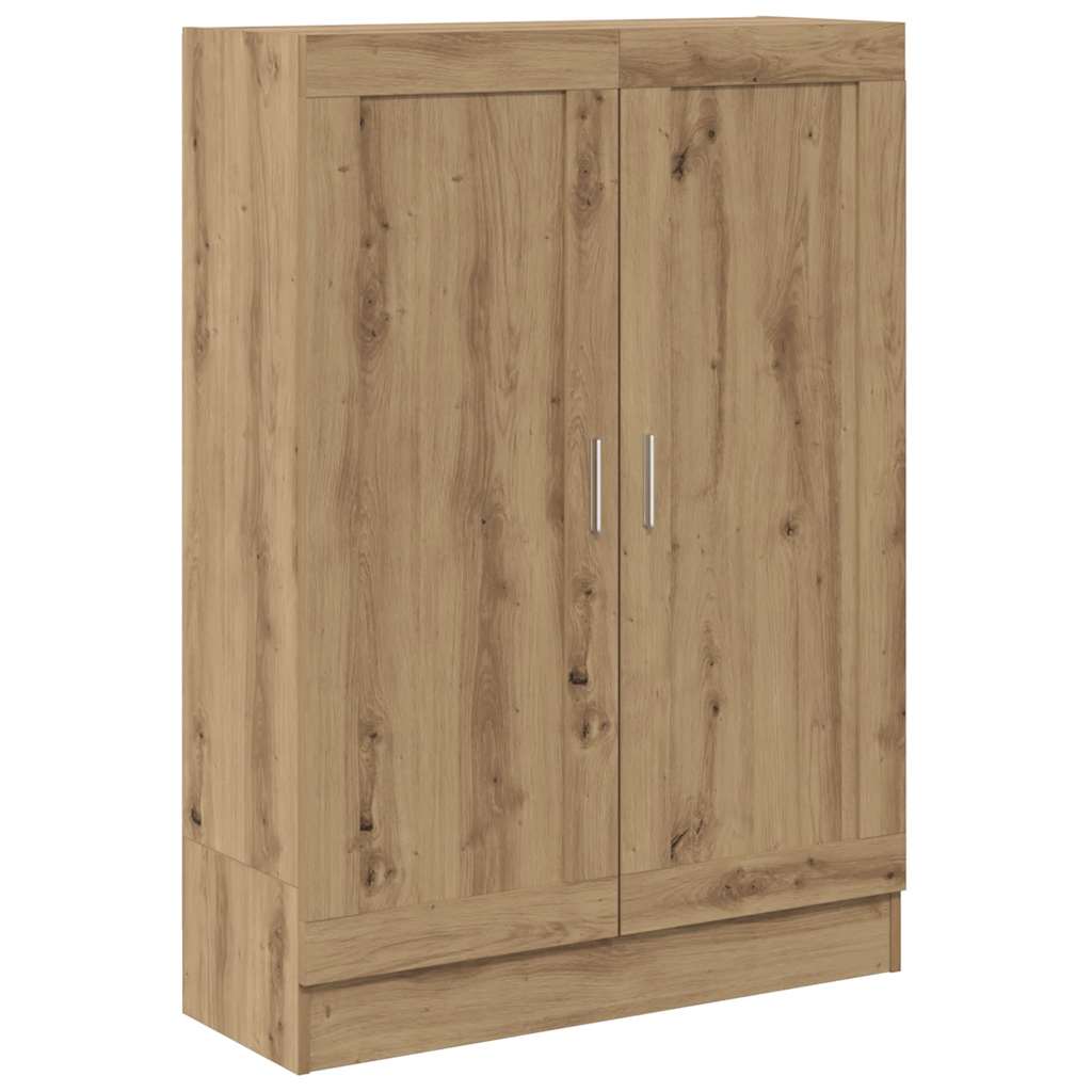 kézműves tölgy színű szerelt fa könyvszekrény 82,5x30,5x115 cm