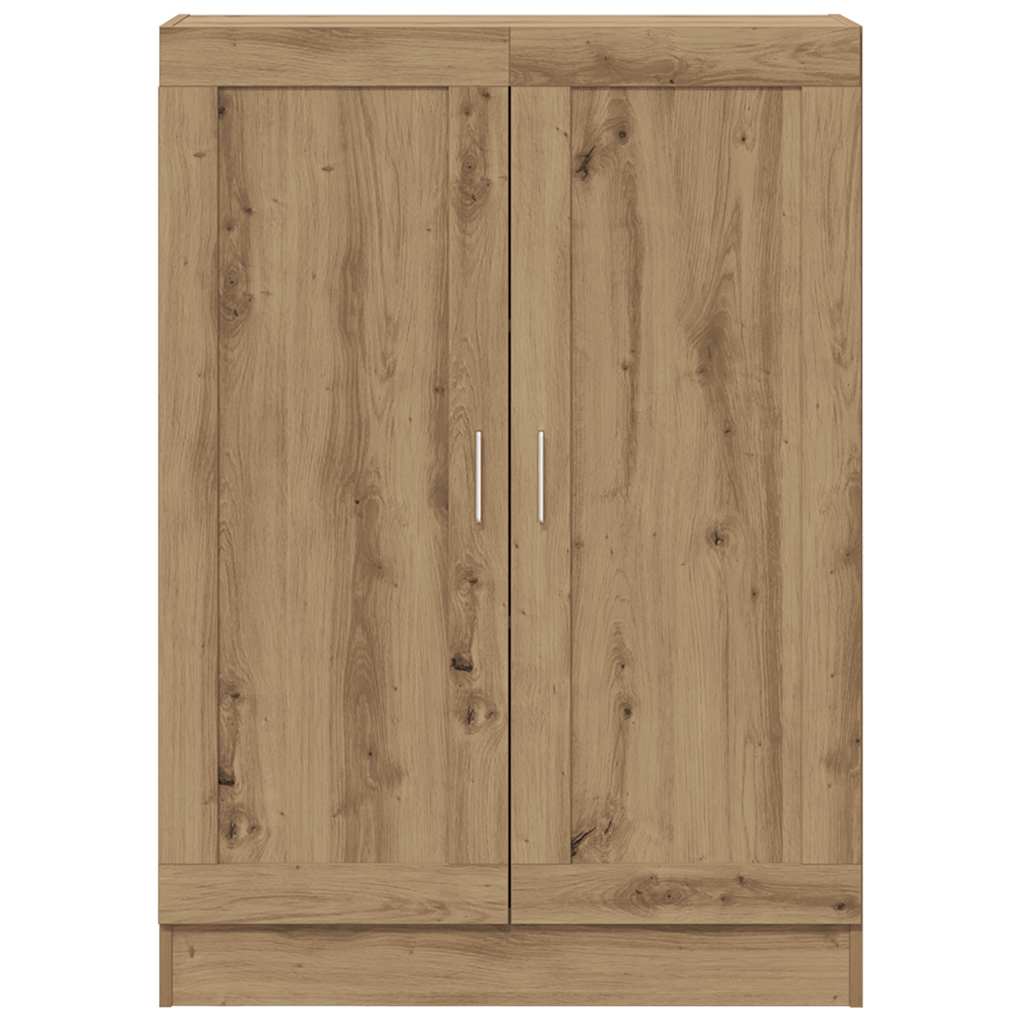 kézműves tölgy színű szerelt fa könyvszekrény 82,5x30,5x115 cm