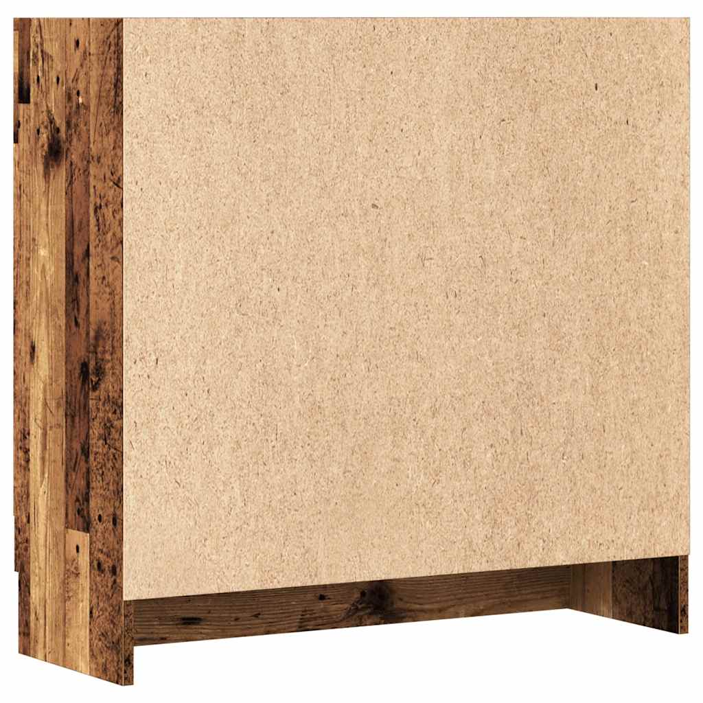 antik fa színű szerelt fa könyvszekrény 82,5 x 30,5 x 80 cm