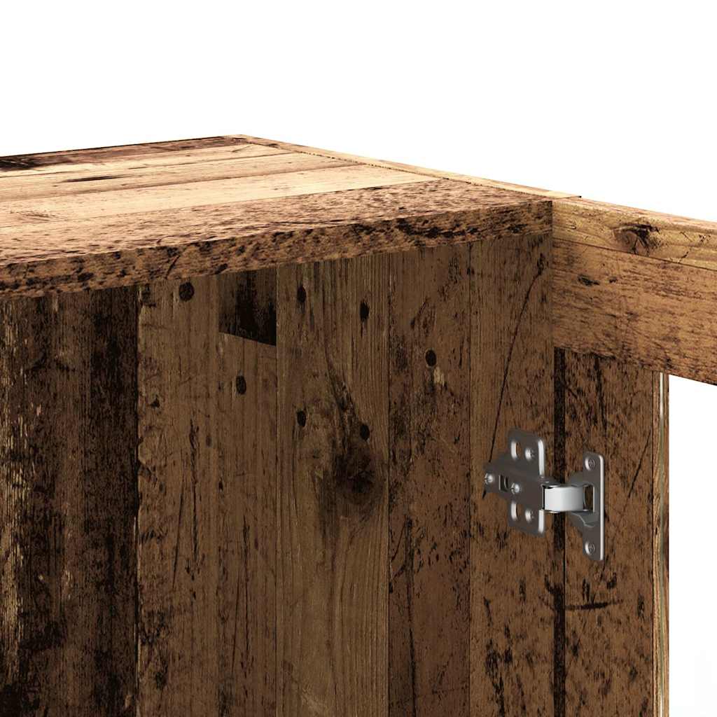 antik fa színű szerelt fa könyvszekrény 82,5 x 30,5 x 80 cm