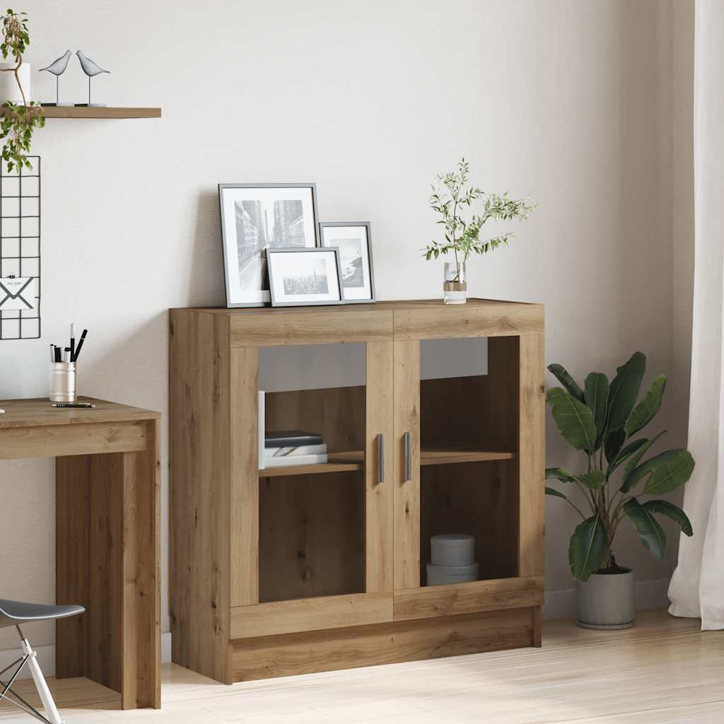 kézműves tölgy színű szerelt fa könyvszekrény 82,5x30,5x80 cm