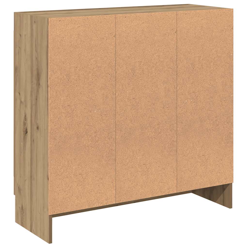 kézműves tölgy színű szerelt fa könyvszekrény 82,5x30,5x80 cm