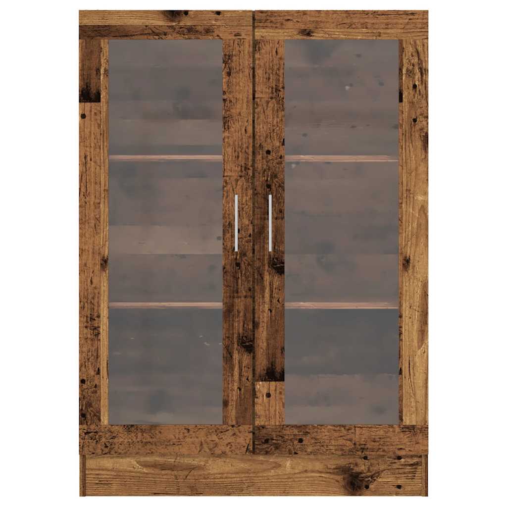 antik fa színű szerelt fa könyvszekrény 82,5 x 30,5 x 115 cm