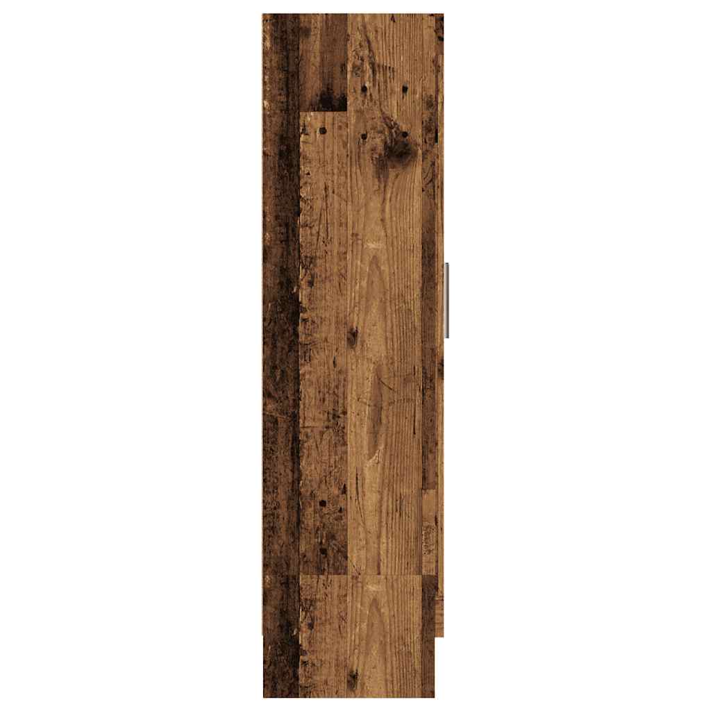 antik fa színű szerelt fa könyvszekrény 82,5 x 30,5 x 115 cm