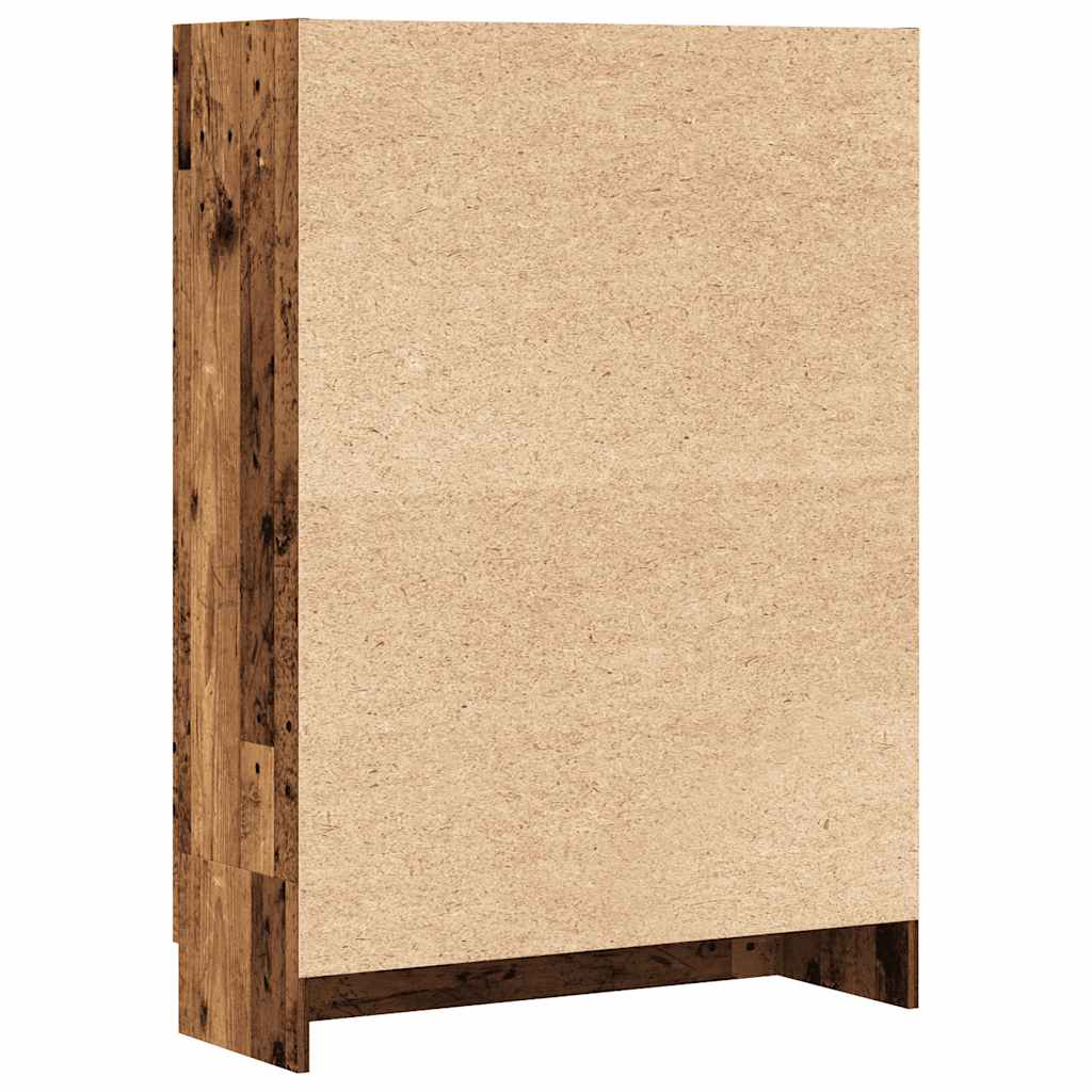 antik fa színű szerelt fa könyvszekrény 82,5 x 30,5 x 115 cm