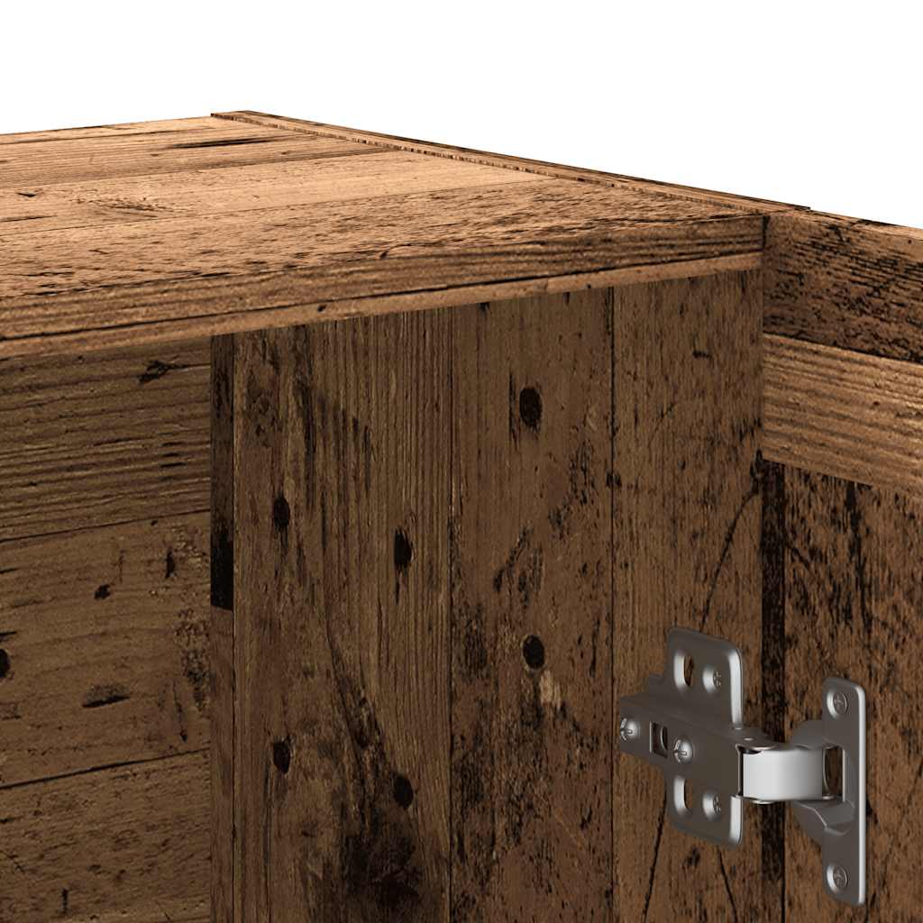 antik fa színű szerelt fa könyvszekrény 82,5 x 30,5 x 115 cm