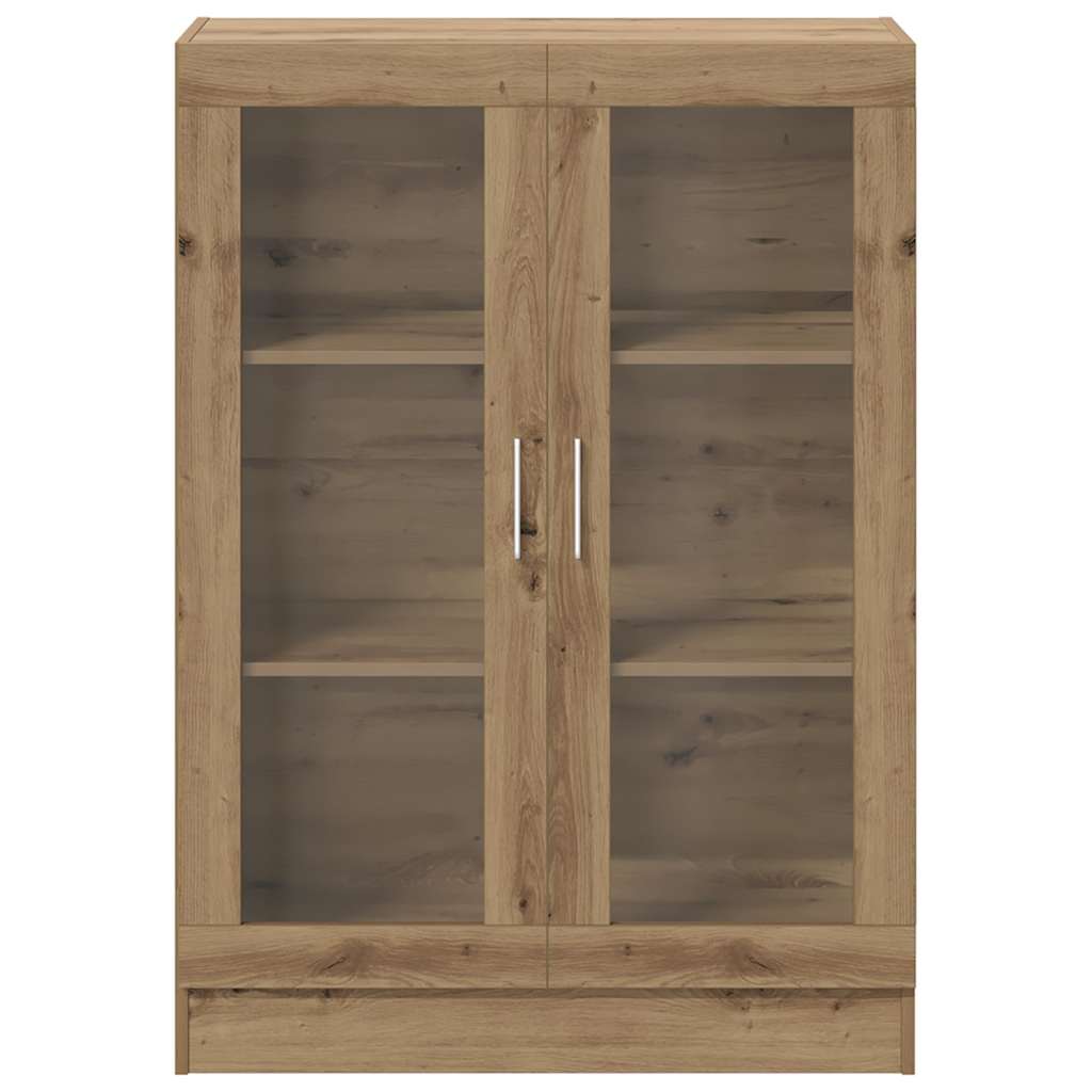 kézműves tölgy színű szerelt fa könyvszekrény 82,5x30,5x115 cm