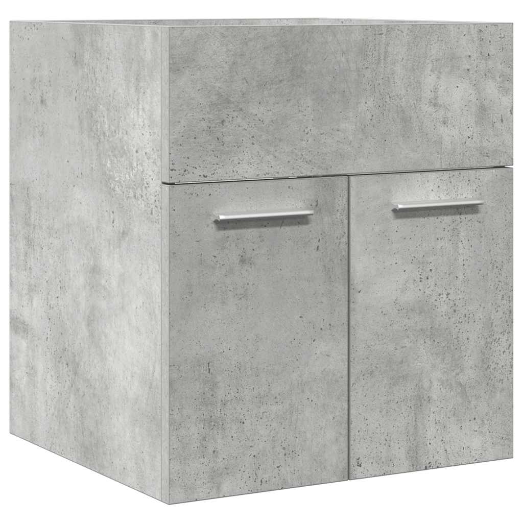 betonszürke szerelt fa fürdőszobai mosdószekrény 41x38,5x46 cm