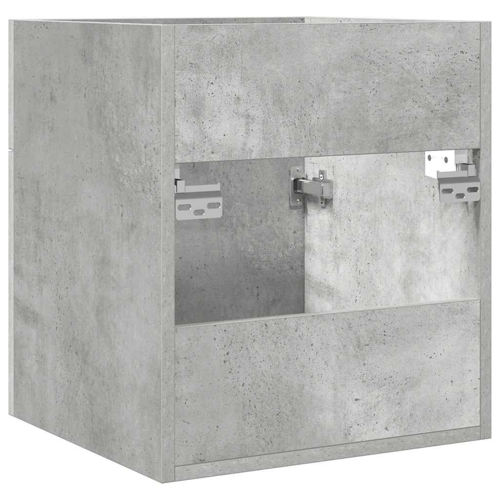 betonszürke szerelt fa fürdőszobai mosdószekrény 41x38,5x46 cm