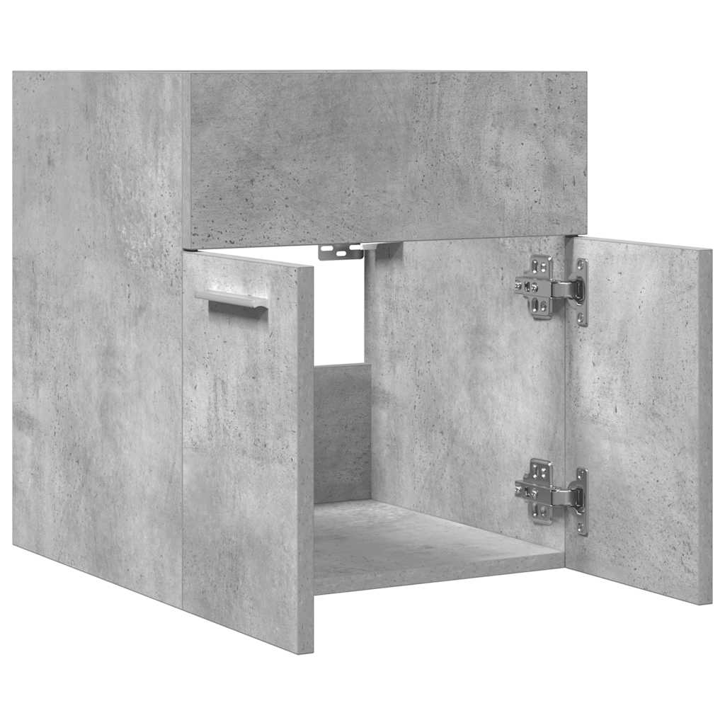 betonszürke szerelt fa fürdőszobai mosdószekrény 41x38,5x46 cm