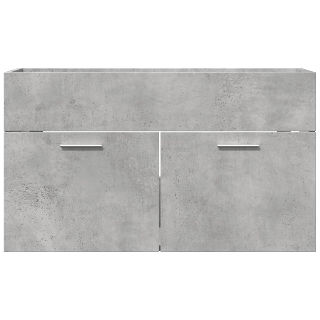 betonszürke szerelt fa mosdószekrény 80 x 38,5 x 46 cm