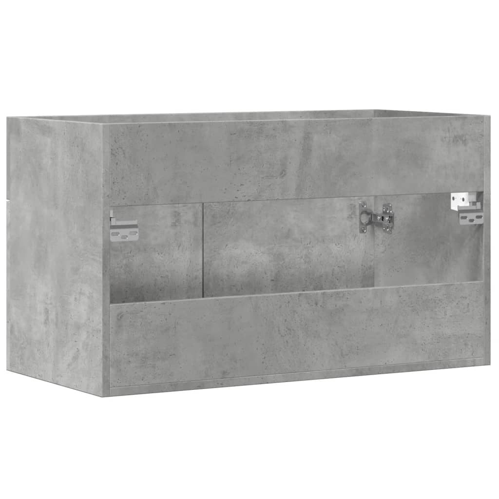 betonszürke szerelt fa mosdószekrény 80 x 38,5 x 46 cm